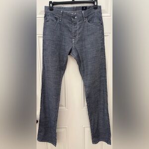 NWOT AG Adriano Goldschmied Men's 32 Navy Micro Speckled Patter Straight Pants